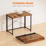 Compact Rustic Folding Desk for Small Spaces