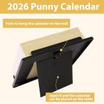 Funny 2026 Daily Desk Calendar with Puns