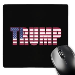 Patriotic Donald Trump Black Mouse Pad