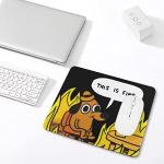 Funny Dog Fire Meme Mouse Pad with Non-Slip Base