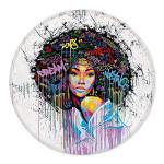Abstract Afro Black Girl Queen Mouse Pad