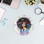 Abstract Afro Black Girl Queen Mouse Pad