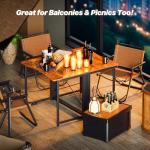 Compact Rustic Folding Desk for Small Spaces