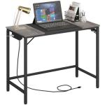 HOOBRO Modern Desk with Power Outlet and Hooks