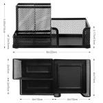 Comix Mesh Desk Organizer with 3 Compartments