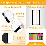 Acrylic Monitor Memo Boards Set - 2 Pieces