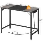 HOOBRO Modern Desk with Power Outlet and Hooks