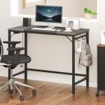HOOBRO Modern Desk with Power Outlet and Hooks