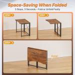 Compact Rustic Folding Desk for Small Spaces