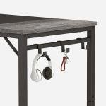 HOOBRO Modern Desk with Power Outlet and Hooks