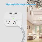One Beat Power Strip with 3 Outlets & 4 USB Ports