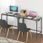 HOOBRO Modern Desk with Power Outlet and Hooks