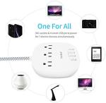 One Beat Power Strip with 3 Outlets & 4 USB Ports