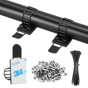 Adjustable Cable Management Clips - 50 Pack