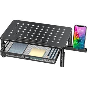 Zimilar Adjustable Monitor Stand with Drawer and Holder
