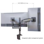 Dual Monitor Desk Mount - Full Motion Swivel