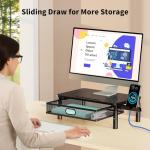 Zimilar Adjustable Monitor Stand with Drawer and Holder
