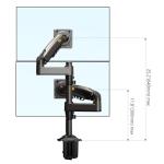 Dual Monitor Desk Mount - Full Motion Swivel