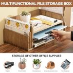 KIRIGEN Wood Desk Organizer with 5 Trays