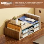 KIRIGEN Wood Desk Organizer with 5 Trays