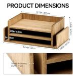 KIRIGEN Wood Desk Organizer with 5 Trays
