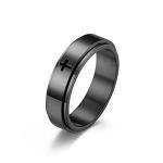 Minimalist Cross Spinner Fidget Ring for Anxiety