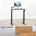 VIVO Adjustable Stand Up Desk with Black Frame