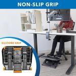 Adjustable Ergonomic Under Desk Footrest with Massager
