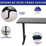 VIVO Adjustable Stand Up Desk with Black Frame