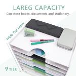 SONGWAY 9-Tier Desk File Organizer - White
