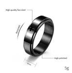 Minimalist Cross Spinner Fidget Ring for Anxiety