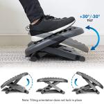 Adjustable Ergonomic Under Desk Footrest with Massager