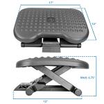 Adjustable Ergonomic Under Desk Footrest with Massager