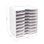 SONGWAY 9-Tier Desk File Organizer - White