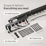 Under Desk Cable Management Organizer with Ties