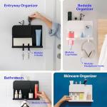 Floating Bedside Shelf Organizer - Black