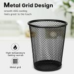Set of 6 Black Metal Pencil Holders