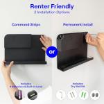 Floating Bedside Shelf Organizer - Black