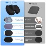 CushZone Memory Foam Office and Car Seat Cushion
