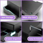 Adjustable Monitor Stand and Desk Organizer with Drawer