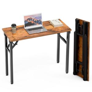 TEMI Foldable Computer Desk for Small Spaces