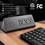 Emerising Desk Edge Power Strips with USB Ports
