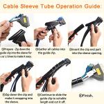 Fanoshon Cable Management Sleeve for Desk Cords