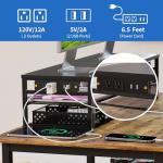 Dual-Level Metal Monitor Stand with USB & Organizer