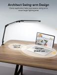 LED Desk Lamp with Clamp and Swing Arm