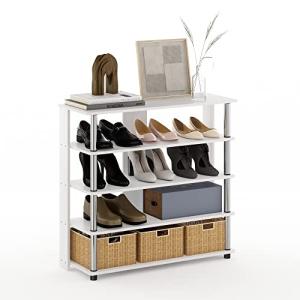 Furinno 5-Tier Shoe Rack with Stainless Steel Tubes