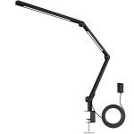 LED Desk Lamp with Clamp and Swing Arm