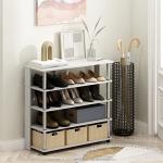 Furinno 5-Tier Shoe Rack with Stainless Steel Tubes