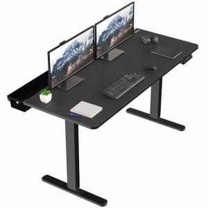 VIVO Adjustable Electric Gaming Desk with Mouse Pad