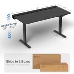 VIVO Adjustable Electric Gaming Desk with Mouse Pad